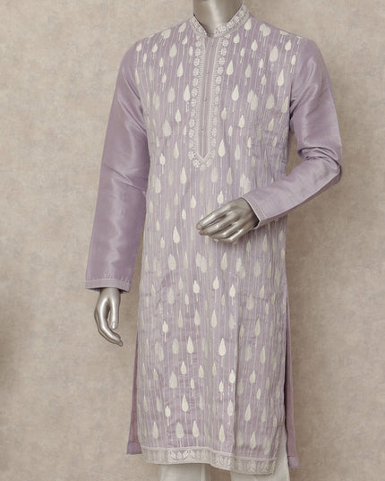 Lavender Purple Chikankari Cotton Kurta Set