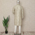 Beige Linen Men's Kurta Pajama - D29298