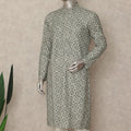 Sage Grey Geometric Cotton Kurta Pyjama Set