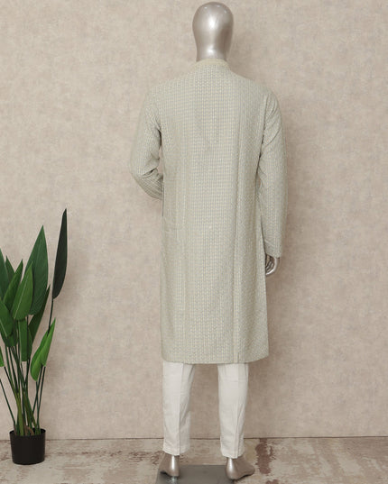 Mint Green Chikankari Cotton Kurta Pyjama Set