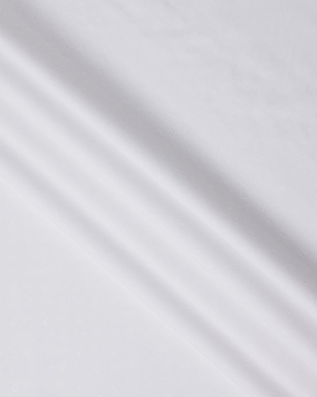 White Self Design Cotton Shirting Fabric, Width 150 Cms, Made in Japan-D26060