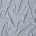 Sky Blue and White Horizontal Stripe Cotton Linen Shirting Fabric, Width 150 Cms, Made in Japan-D26065