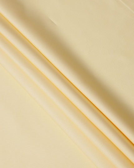 Pastel Yellow Plain Cotton Shirting Fabric, Width 150 Cms, Made in Japan-D26056