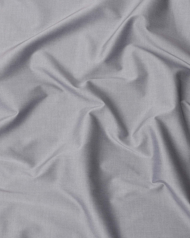 Light Grey Plain Cotton Shirting Fabric, Width 150 Cms, Made in Japan-D26059