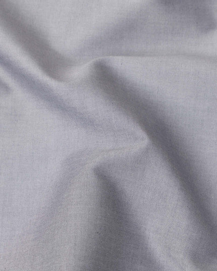 Light Grey Plain Cotton Shirting Fabric, Width 150 Cms, Made in Japan-D26059