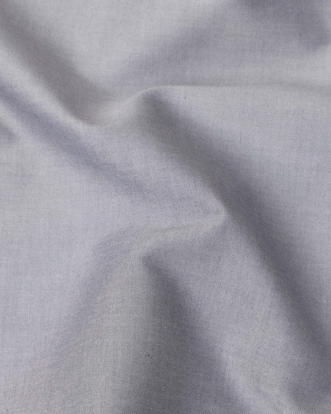 Light Grey Plain Cotton Shirting Fabric, Width 150 Cms, Made in Japan-D26059