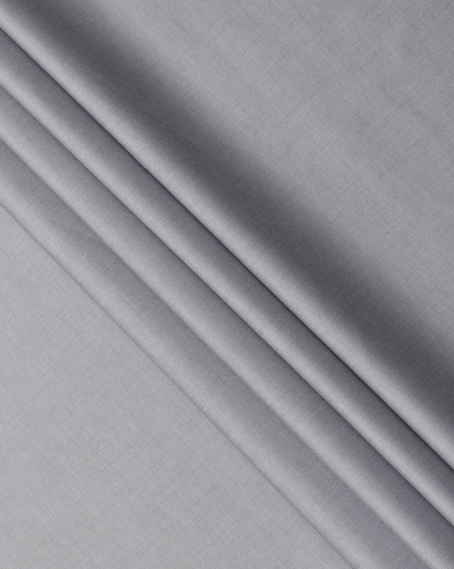 Light Grey Plain Cotton Shirting Fabric, Width 150 Cms, Made in Japan-D26059