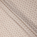 Beige Striped with Dot Motif Synthetic Cotton Fabric, 140 Cms, India-D25374