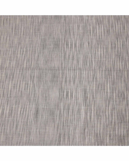 قماش فيسكوز رمادي ممزوج بالقطن بتصميم منسوج مخطط، عرض 110 سم، صنع في الهند - D25092