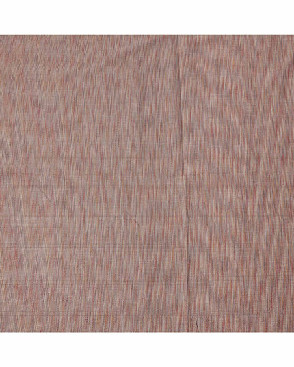 قماش فيسكوز بني ممزوج بالقطن بتصميم مخطط متعدد الألوان، عرض 110 سم، صنع في الهند - D25093