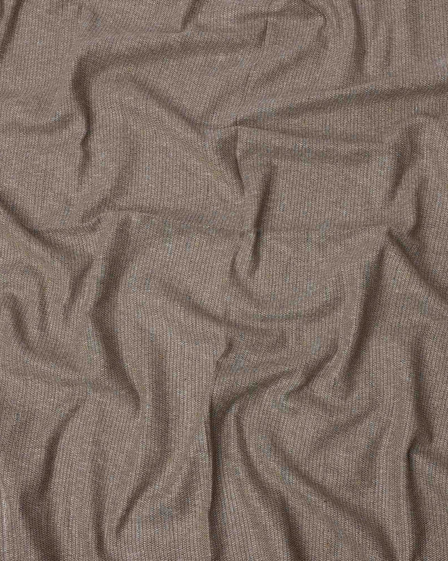 Beige Viscose Cotton Blended Fabric with Textured Woven Design, 110 cms Width, Made in India-D25091