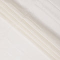 White Striped Synthetic Organza Fabric, 110 Cms, India-D25469