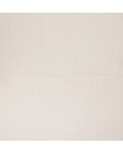 Light Peach Striped Synthetic Organza Fabric, 110 Cms, India-D25472