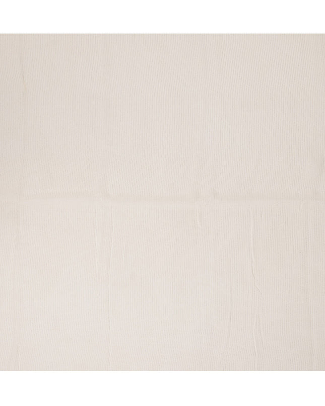 Light Peach Striped Synthetic Organza Fabric, 110 Cms, India-D25472