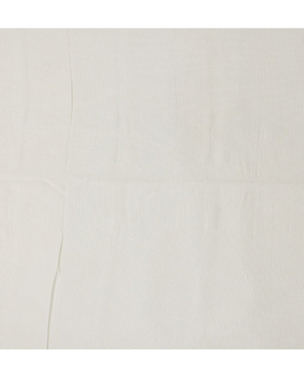 Light Laurel Green Striped Synthetic Organza Fabric, 110 Cms, India-D25473