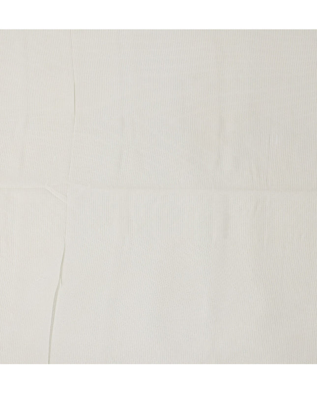 Light Laurel Green Striped Synthetic Organza Fabric, 110 Cms, India-D25473