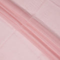 Light Pink Striped Synthetic Organza Fabric, 110 Cms, India-D25478