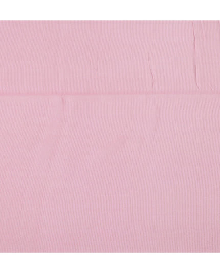 Pink Striped Synthetic Organza Fabric, 110 Cms, India-D25477