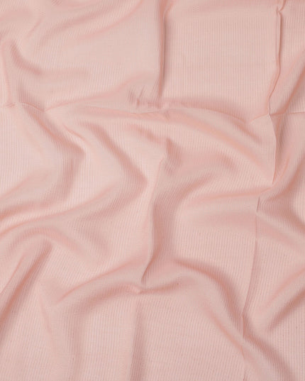 Peach Striped Synthetic Organza Fabric, 110 Cms, India-D25475