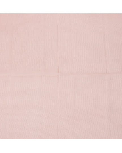 Peach Striped Synthetic Organza Fabric, 110 Cms, India-D25475