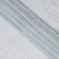 Light Blue Striped Synthetic Organza Fabric, 110 Cms, India-D25476