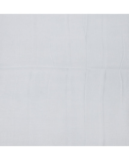 Light Blue Striped Synthetic Organza Fabric, 110 Cms, India-D25476