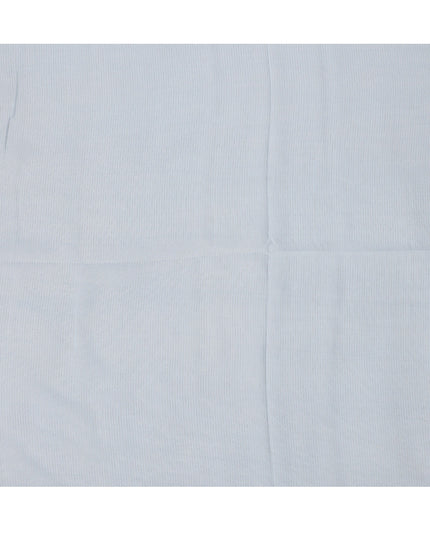 Light Blue Striped Synthetic Organza Fabric, 110 Cms, India-D25471