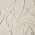 Ivory Floral Embroidered Cotton Viscose Fabric, 110 Cms Width, Made in India-D26271