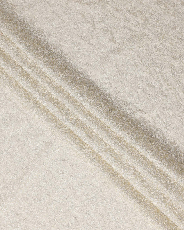 White Self Premium Cotton Voile Fabric 110cm