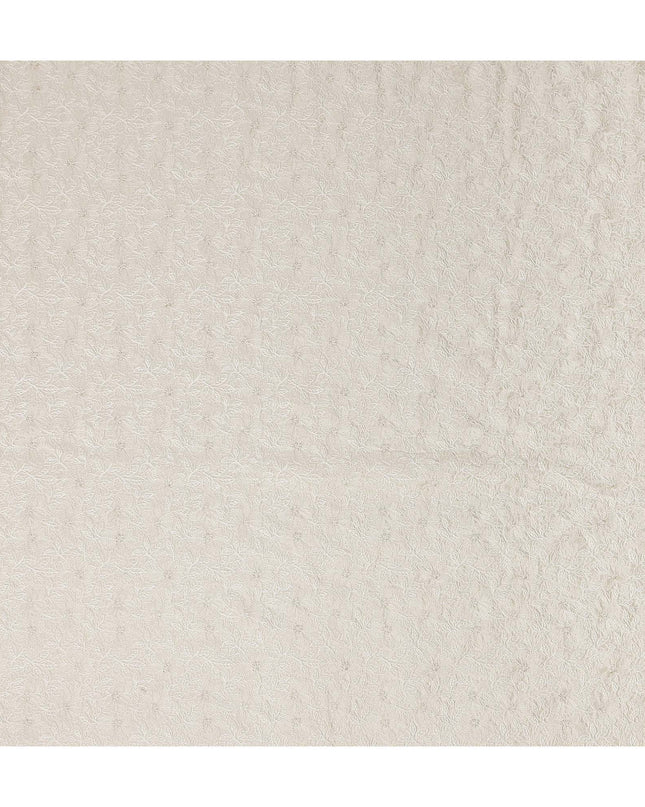 White Self Premium Cotton Voile Fabric 110cm