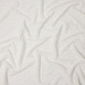White Leaf Pattern Embroidered Cotton Viscose Fabric, 110 Cms Width, Made in India-D26272