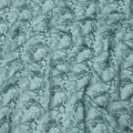 Teal Leaf Printed Blended Cotton Linen Fabric, 110 Cms Width, India-D25176