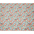 Light Blue Multicolor Floral Printed Blended Cotton Linen Fabric, 110 Cms Width, India-D25169