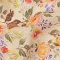 Beige Multicolor Floral Printed Blended Cotton Linen Fabric, 110 Cms Width, India-D25164