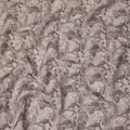 Grey Leaf Printed Blended Cotton Linen Fabric, 110 Cms Width, India-D25170