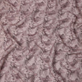 Mauve Leaf Printed Cotton Linen Fabric, 110 Cms Width, India-D25185