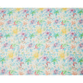 Off White Multicolor Watercolor Floral Print Blended Linen Fabric, 110 Cms Width, Made in India-D26191