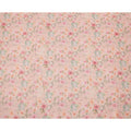 Light Pink Pastel Floral Printed Blended Cotton Linen Fabric, 110 Cms Width, India-D25180