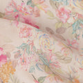 Beige Multicolor Floral Printed Blended Cotton Linen Fabric, 110 Cms Width, India-D25175