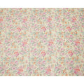 Cream Multicolor Floral Printed Cotton Linen Fabric, 110 Cms Width, India-D25188