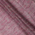 Pink Paisley Printed Blended Cotton Linen Fabric, 110 Cms Width, India-D25171