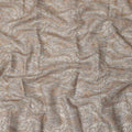 Beige and Brown Paisley Printed Cotton Linen Fabric, 110 Cms Width, India-D25186