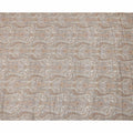 Beige and Brown Paisley Printed Cotton Linen Fabric, 110 Cms Width, India-D25186