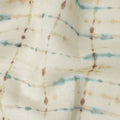Sky Blue Brown Shibori Tie-Dye Print Blended Linen Fabric, 110 Cms Width, Made in India-D26185