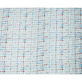 Sky Blue Brown Shibori Tie-Dye Print Blended Linen Fabric, 110 Cms Width, Made in India-D26184