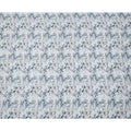 White and Blue Leaf Printed Blended Cotton Linen Fabric, 110 Cms Width, India-D25168