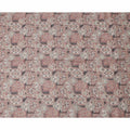 Beige Maroon Geometric Floral Ajrakh Print Blended Linen Fabric, 110 Cms Width, Made in India-D26179