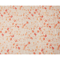 Beige Orange Floral Vine Watercolor Print Blended Linen Fabric, 110 Cms Width, Made in India-D26177