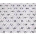 قماش تطريز من القطن الأبيض بتصميم هندسي أسود، عرض 110 سم، الهند - D25305