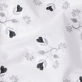 White and Black Floral Embroidered Cotton Voile Fabric, 110 Cms Width, India-D25191